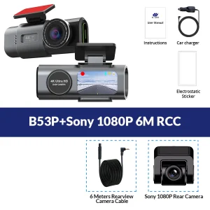 Dual Lens Dash Cam 4K